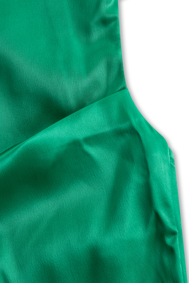 Olivia Bennet | Draped Halterneck Satin Mini Dress