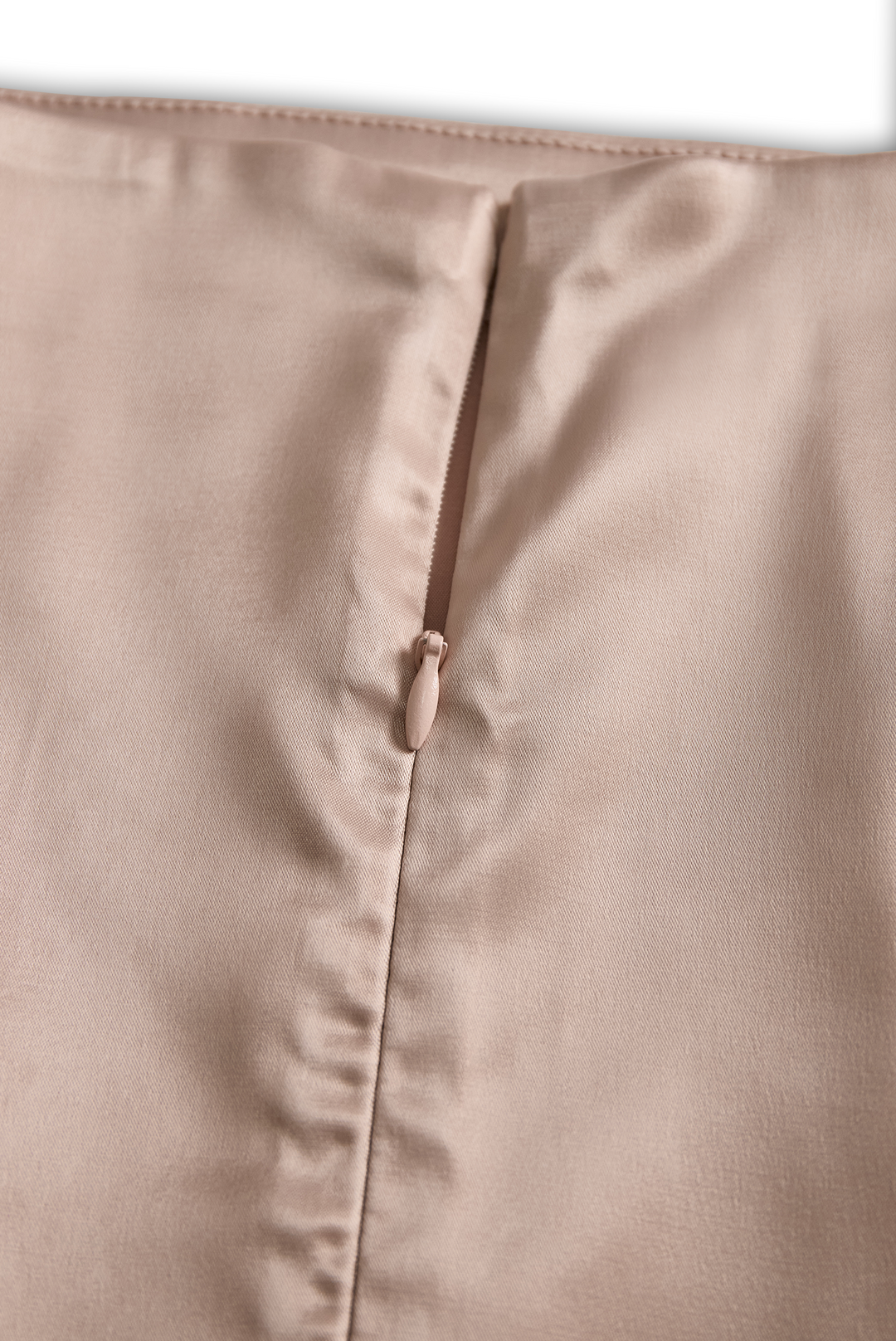 Olivia Bennet | Champagne Square-Neck Mini Satin Dress