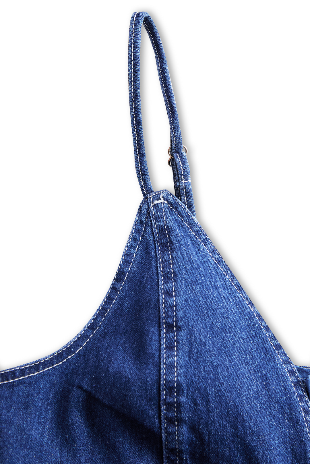 Olivia Bennet | Dark Indigo Sleeveless Midi Denim Dress