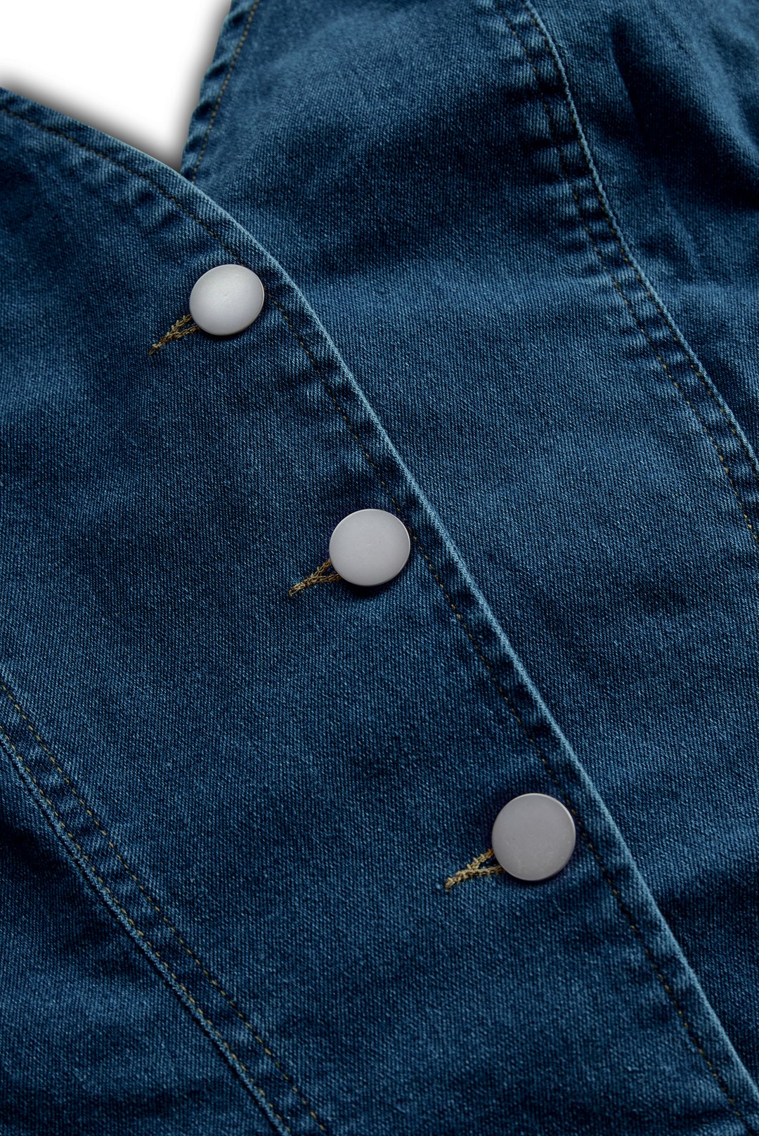 Olivia Bennet | Vibrant Blue Halter Denim Mini Dress