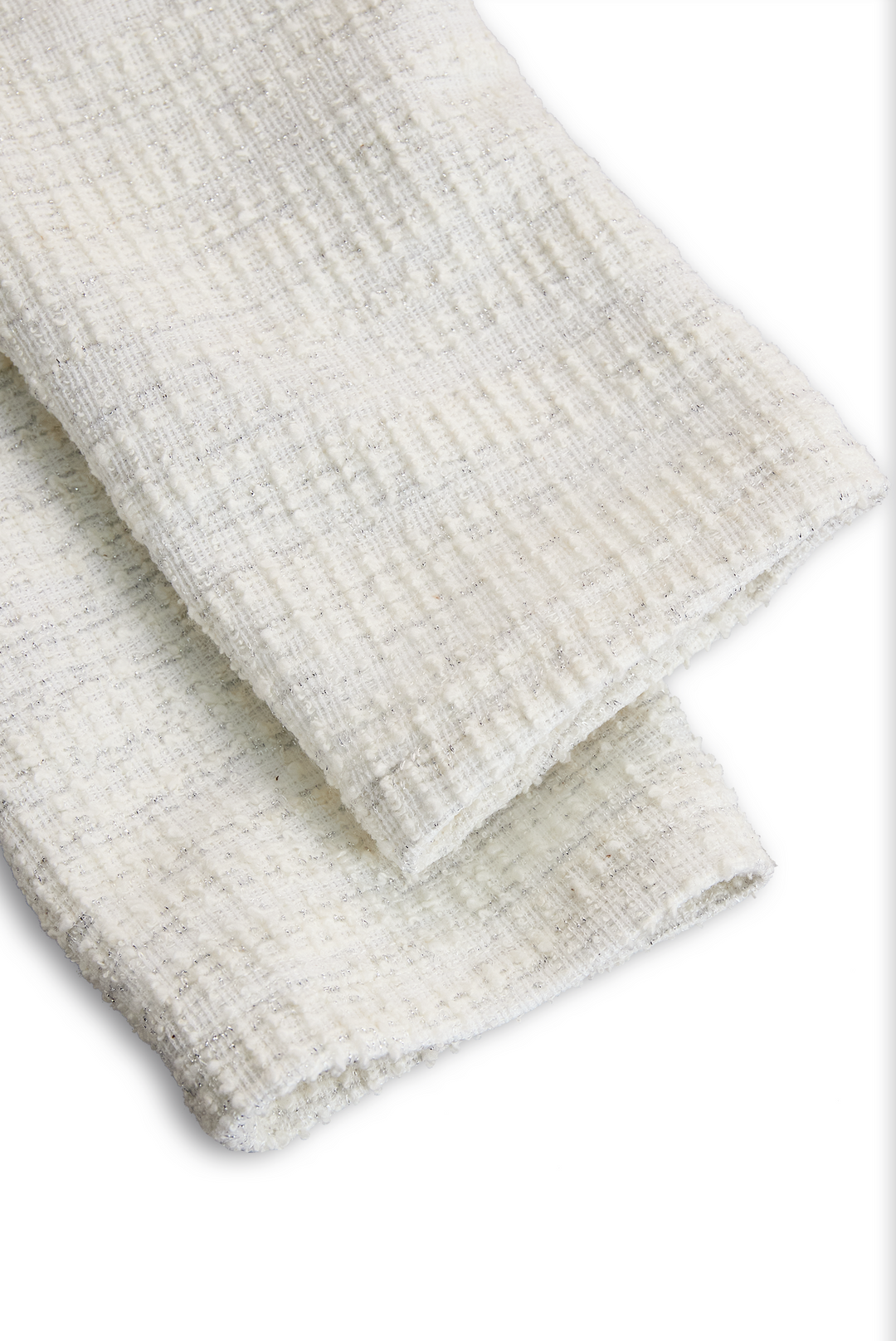 Olivia Bennet | Ivory Tweed Fringe-Tiered Midi Dress