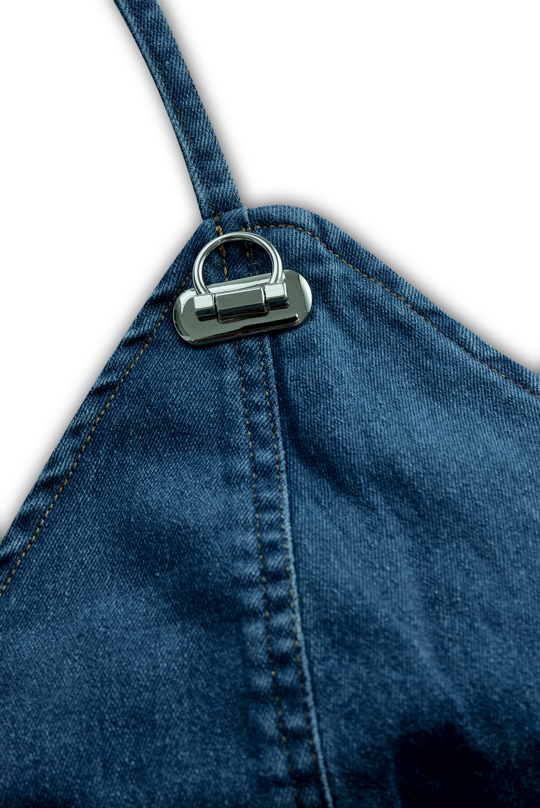 Olivia Bennet | Vibrant Blue Halter Denim Mini Dress