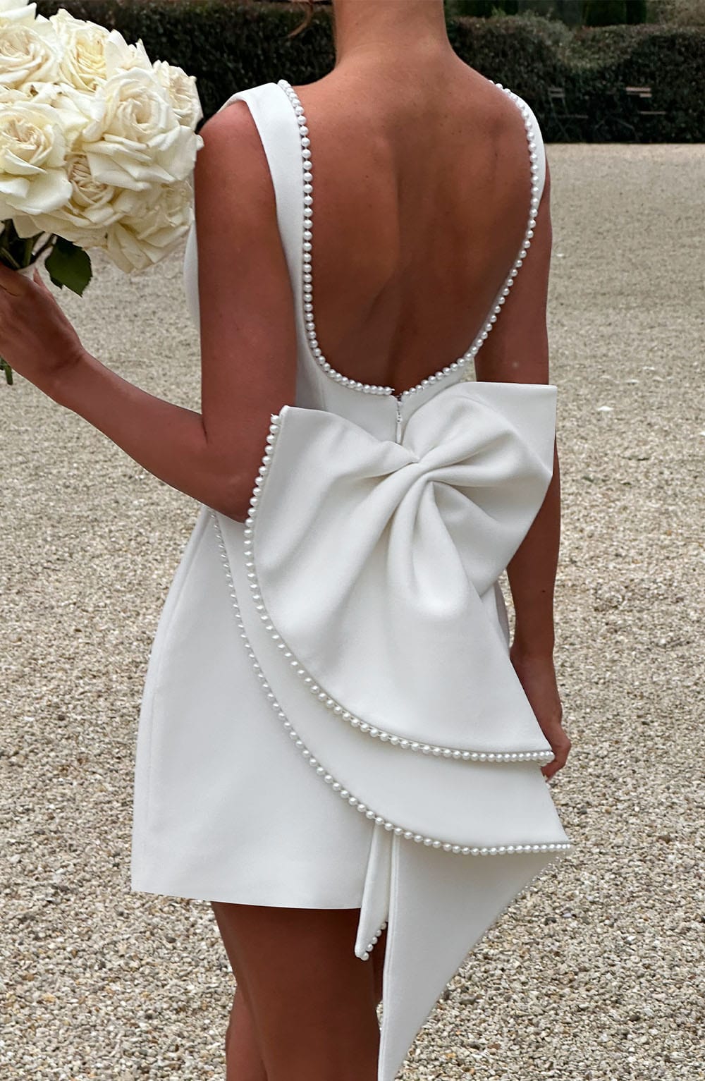 Women Wedding Guest Structured Mini Dress
