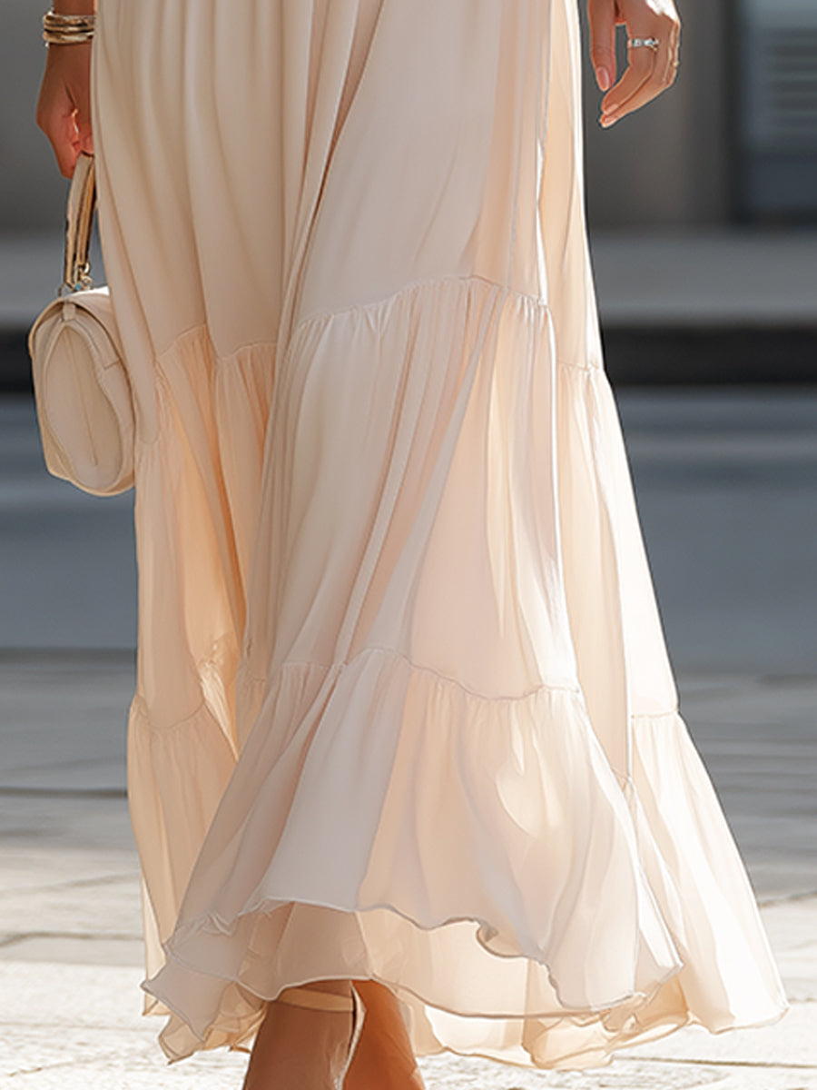 Olivia Bennet | Layered Ruffle Spaghetti Strap Tiered Maxi Dress