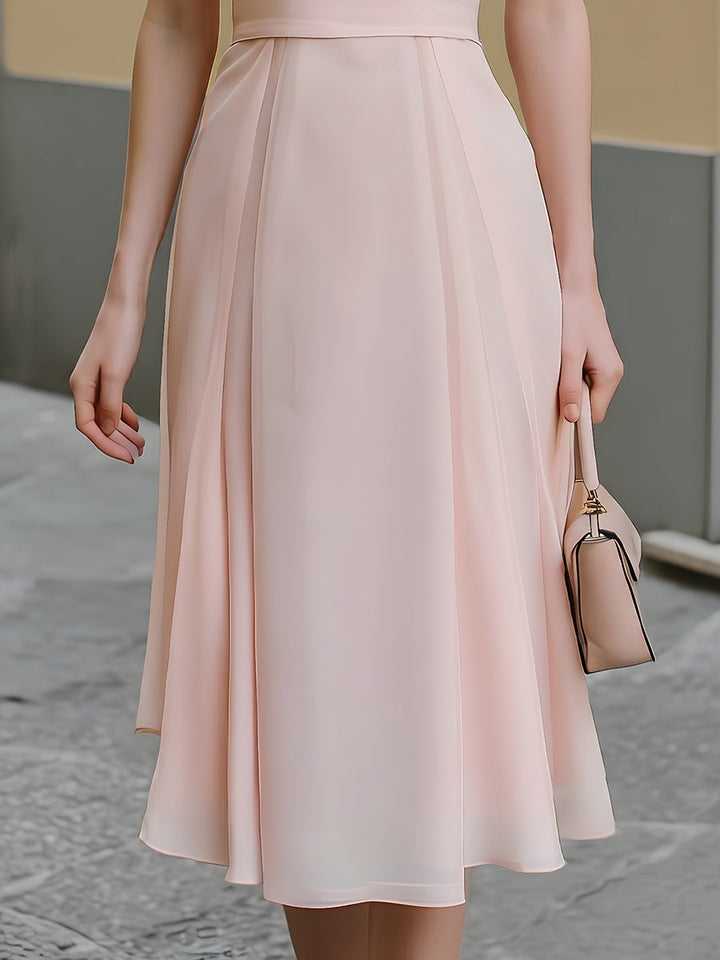 Olivia Bennet | Draped Cowl Neck Sleeveless Midi Dress