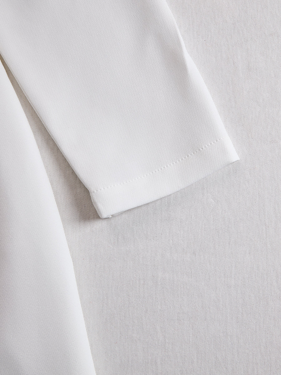 Olivia Bennet | Structured Zip-Front Ponte Midi Dress