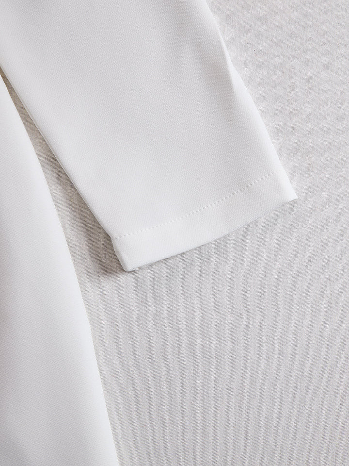 Olivia Bennet | Structured Zip-Front Ponte Midi Dress