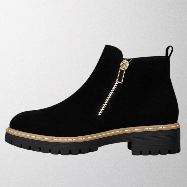 Elma – Women's shoe with round toe and side zip fastening