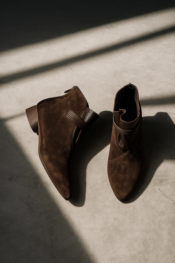 Olivia Bennet | Italian Crest Suede Boots for Women