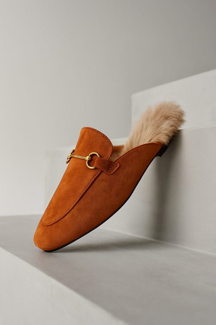 Olivia Bennet | Luxe Mule for Women in Leather, Slip-On, Black