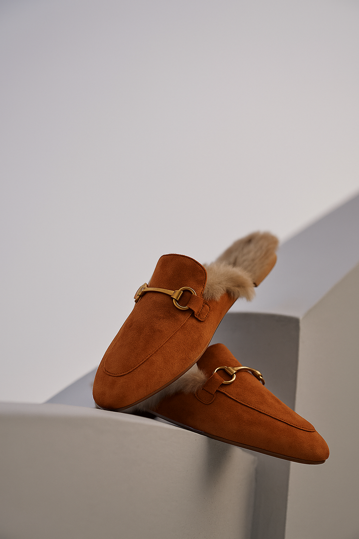 Olivia Bennet | Luxe Mule for Women in Leather, Slip-On, Black
