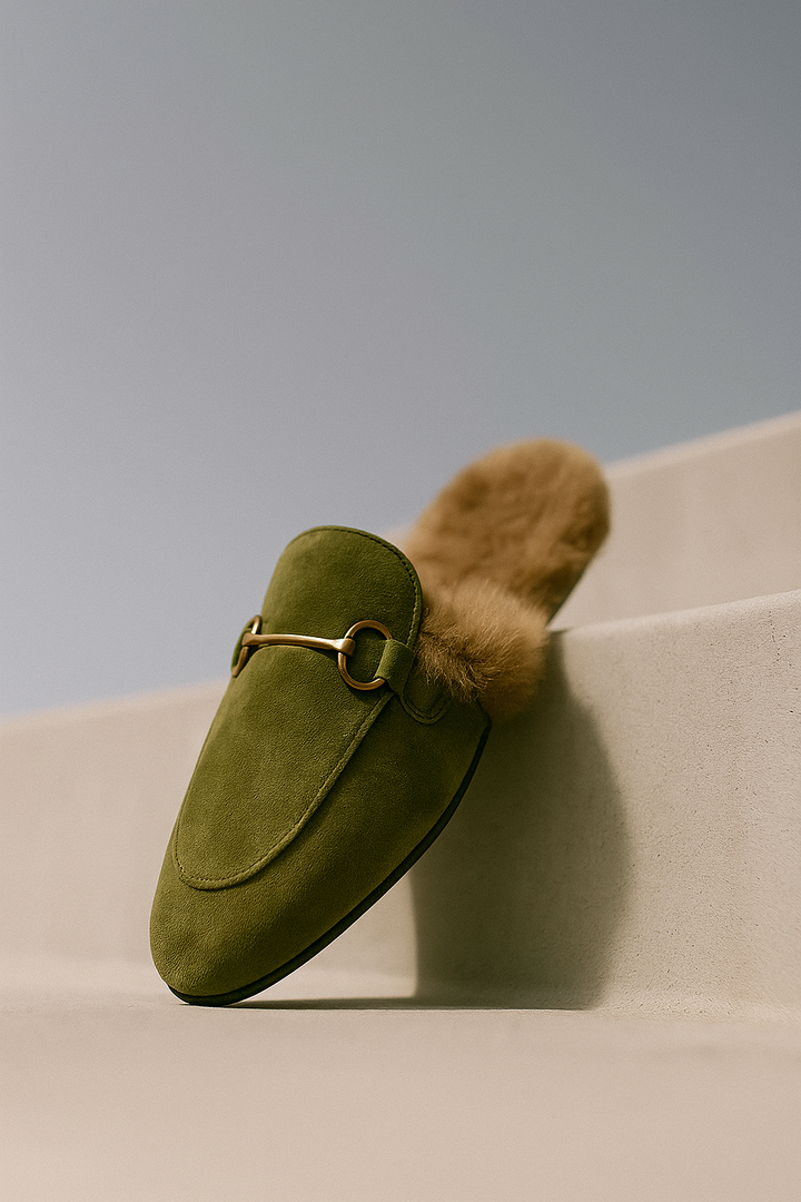 Olivia Bennet | Luxe Mule for Women in Leather, Slip-On, Black