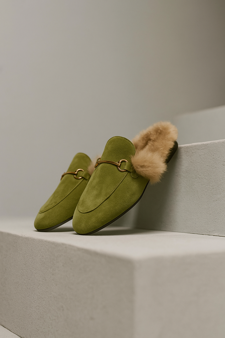 Olivia Bennet | Luxe Mule for Women in Leather, Slip-On, Black