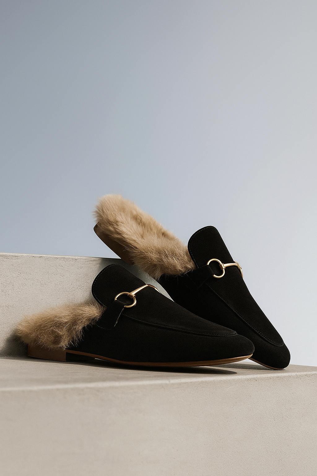 Olivia Bennet | Luxe Mule for Women in Leather, Slip-On, Black