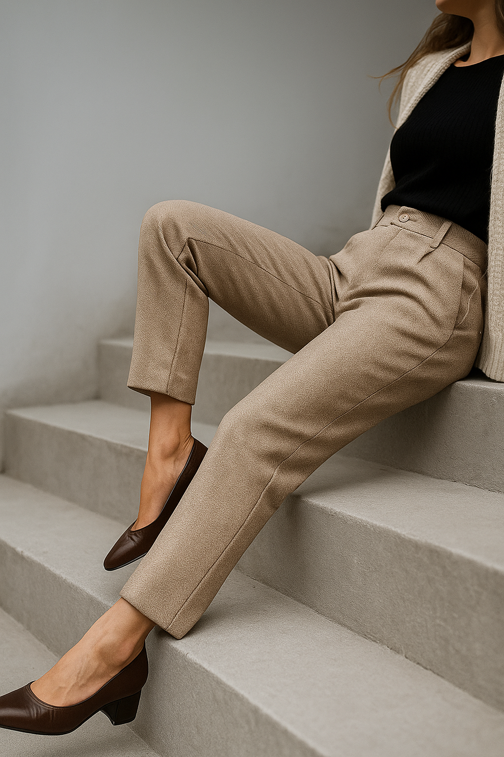 Olivia Bennet | Tailored Wool Pants for Women