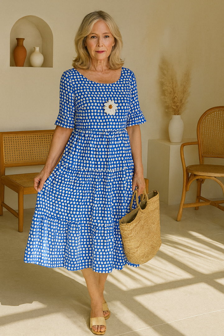 Irene | Short Sleeve Midi Dress