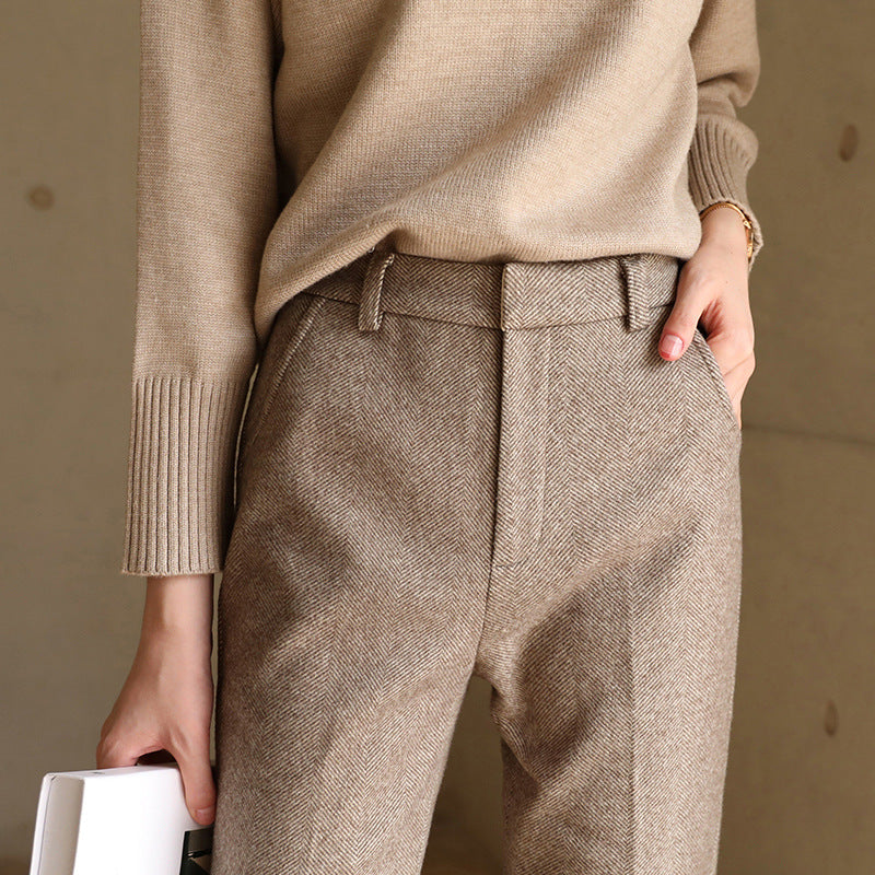 Olivia Bennet | Classic Wool Trousers for Women