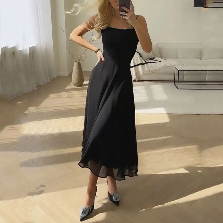 Women Wedding Guest Square Midi Dress