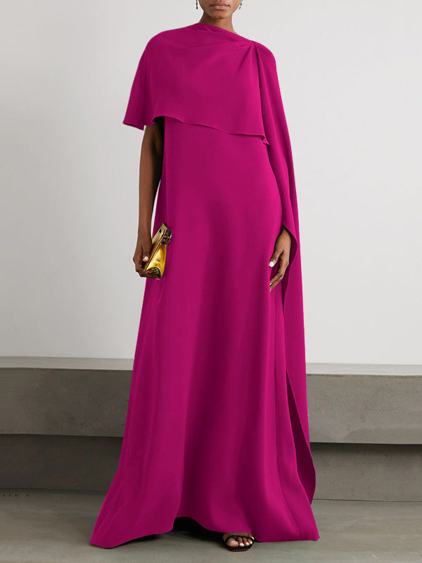 Olivia Bennet | Loose Asymmetric Solid Color Maxi Dresses