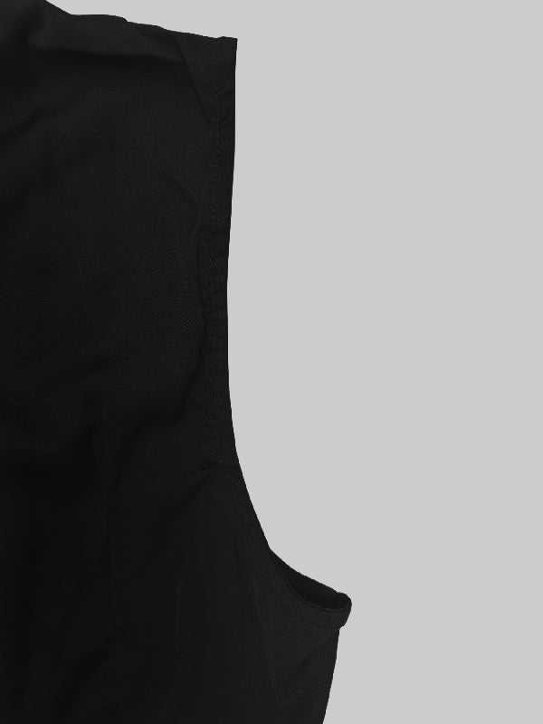 Olivia Bennet | Cape High-Low Pleated Solid Color Split-Joint Round-Neck Evening Dresses Maxi Dresses