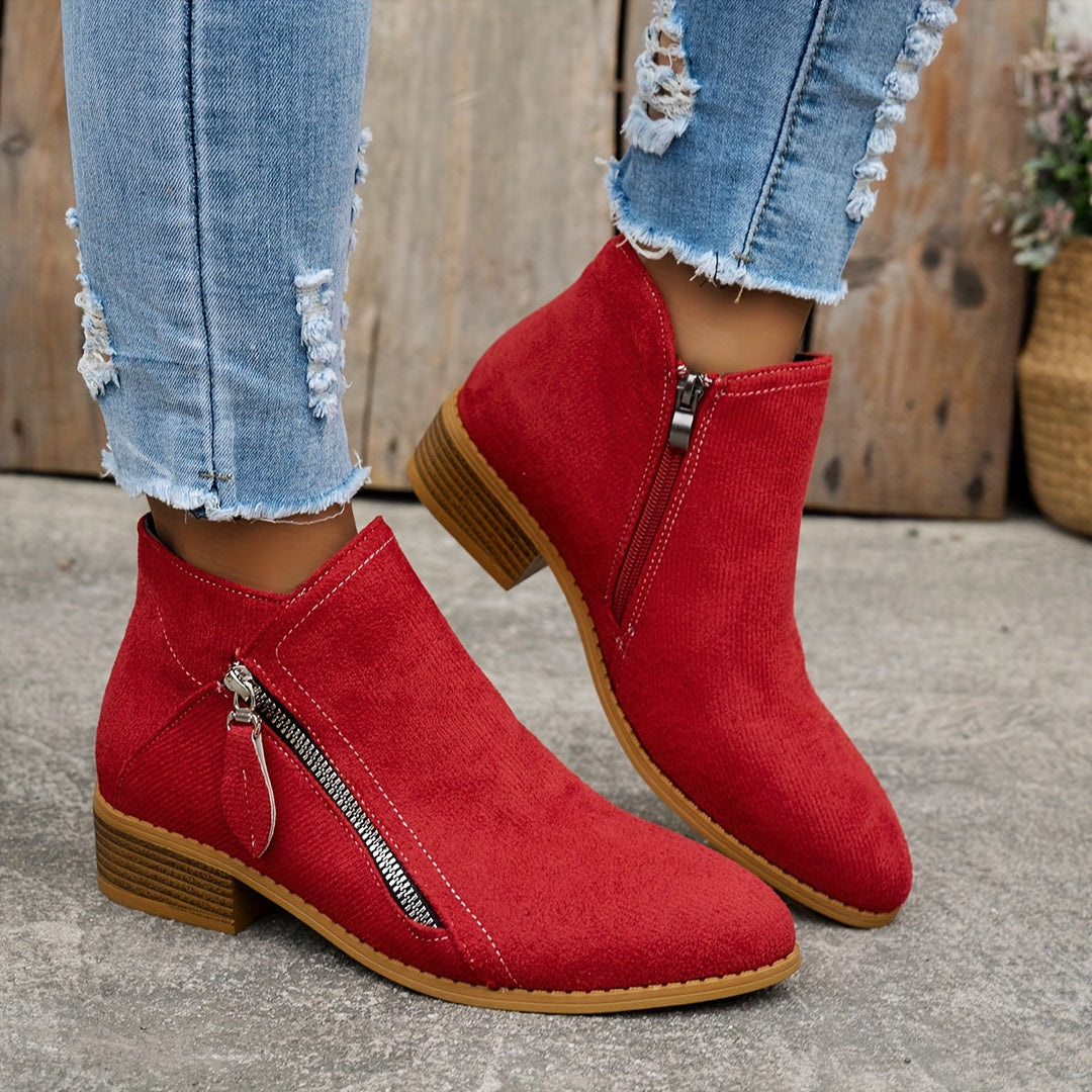 Elara Zip Ankle Boots – Effortless Elegance Everyday Ease