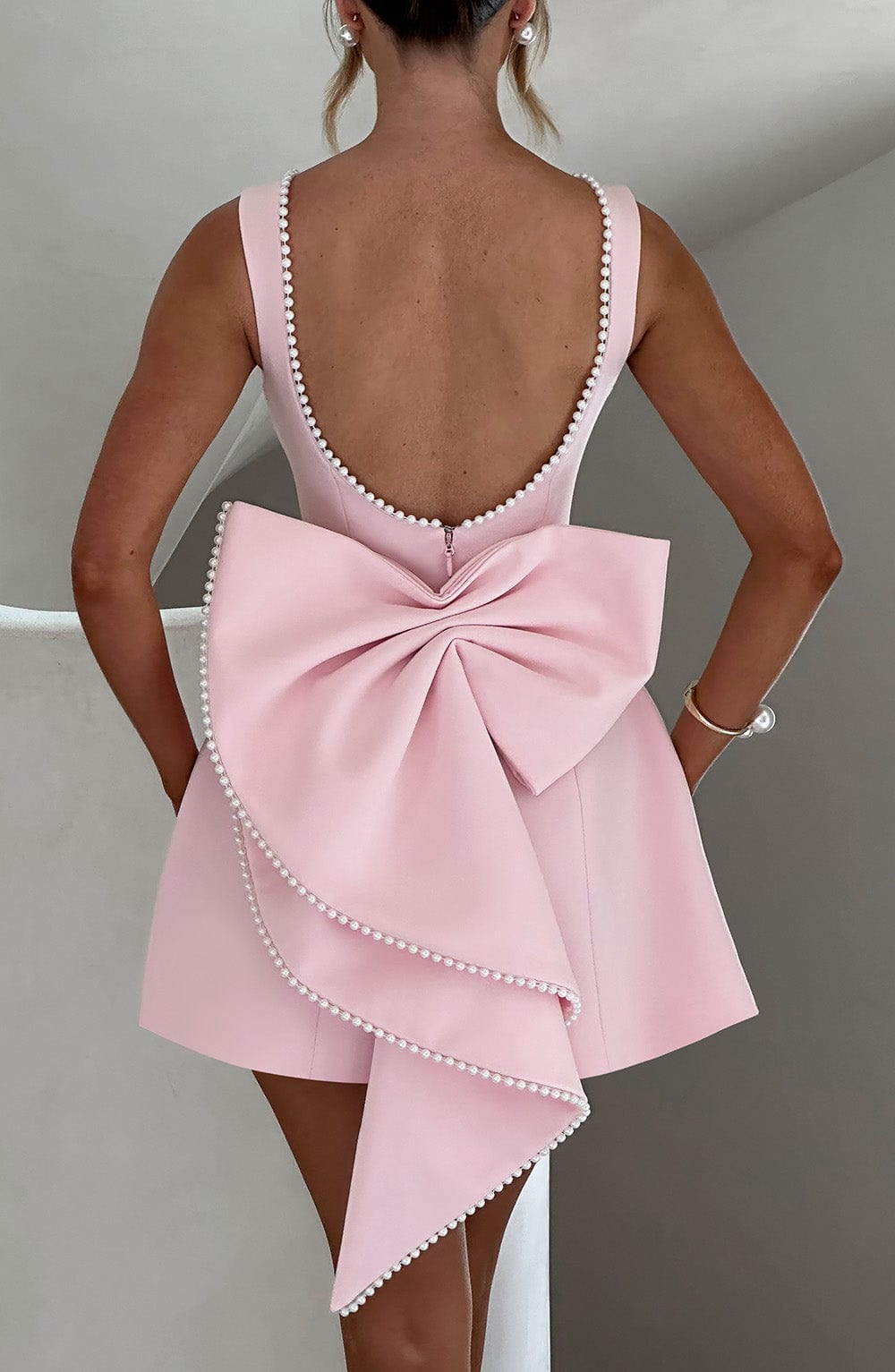 Women Wedding Guest Structured Mini Dress
