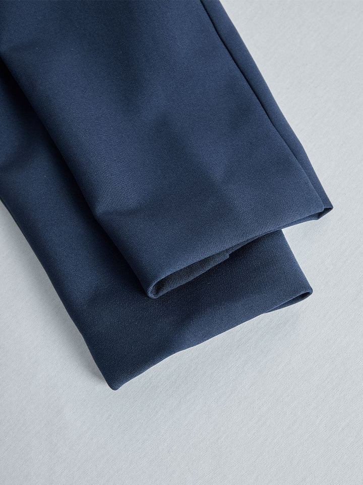 Olivia Bennet | Navy Blue Tailored Fit Flared Hem Coat Dress