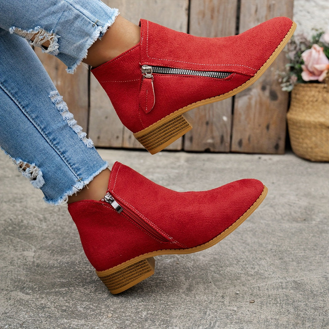 Elara Zip Ankle Boots – Effortless Elegance Everyday Ease