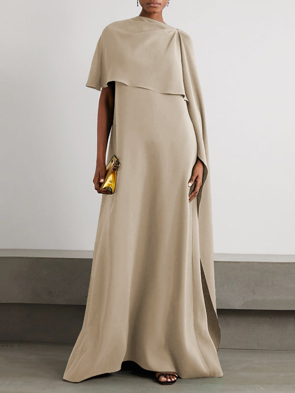 Olivia Bennet | Loose Asymmetric Solid Color Maxi Dresses