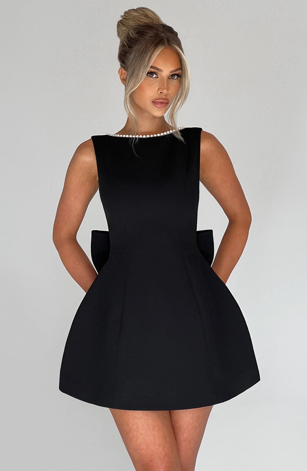 Women Wedding Guest Structured Mini Dress
