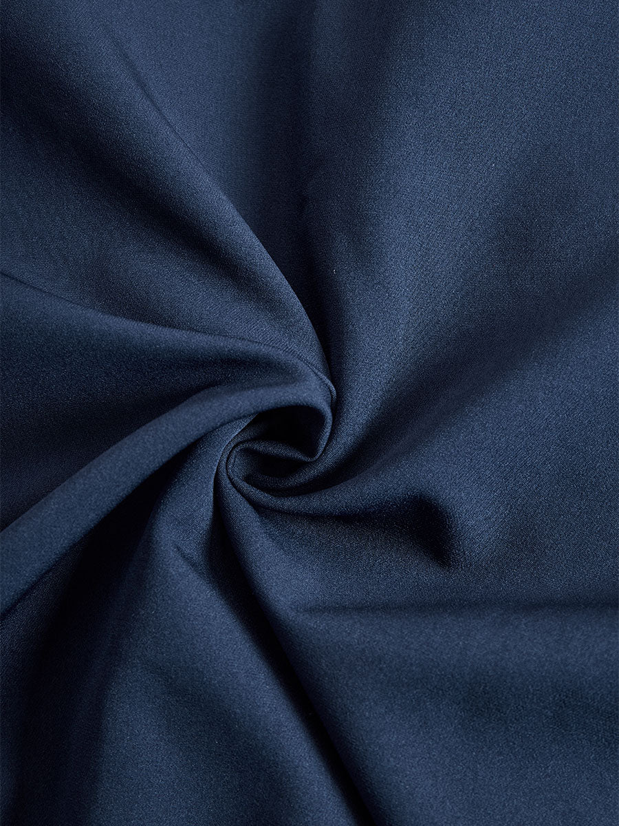 Olivia Bennet | Navy Blue Tailored Fit Flared Hem Coat Dress