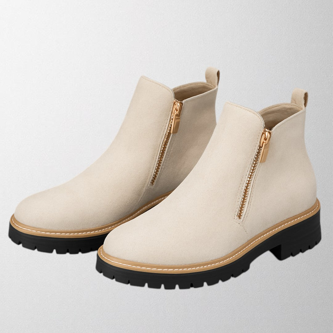 Elma – Women's shoe with round toe and side zip fastening