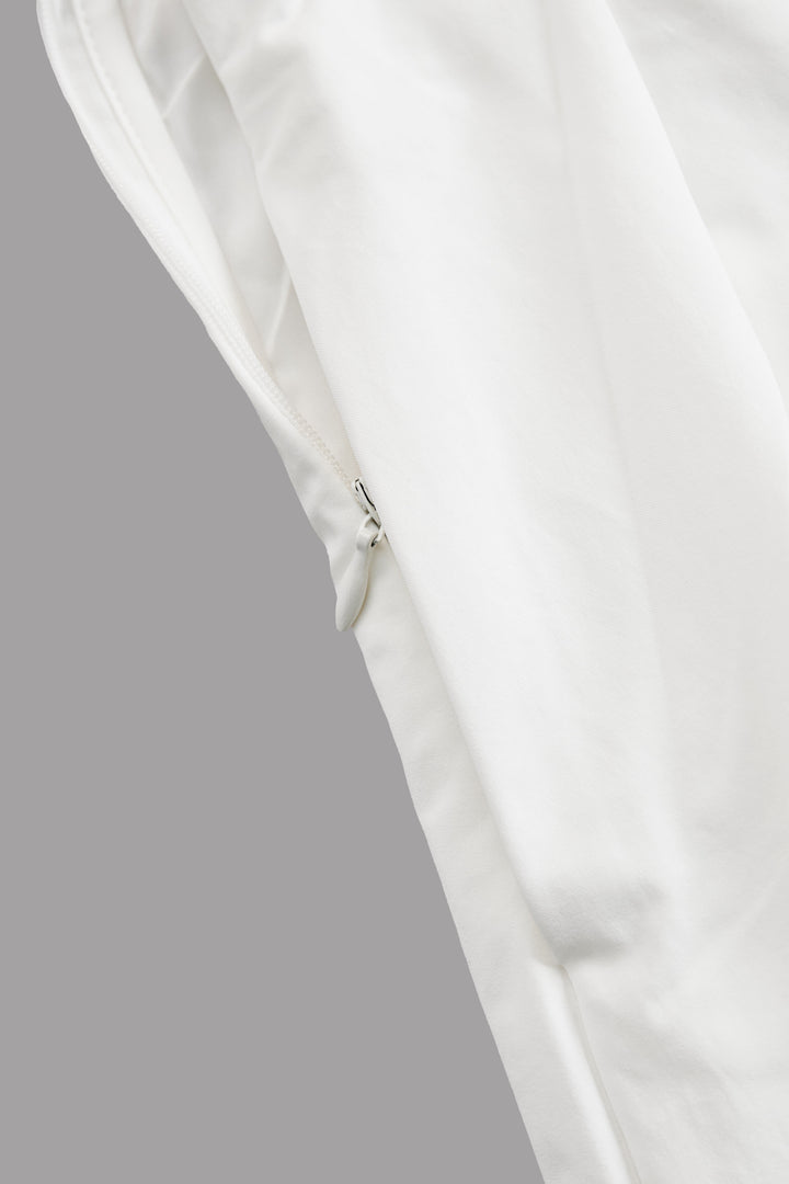 Olivia Bennet | Belted Pleated Cotton Shirt Dress