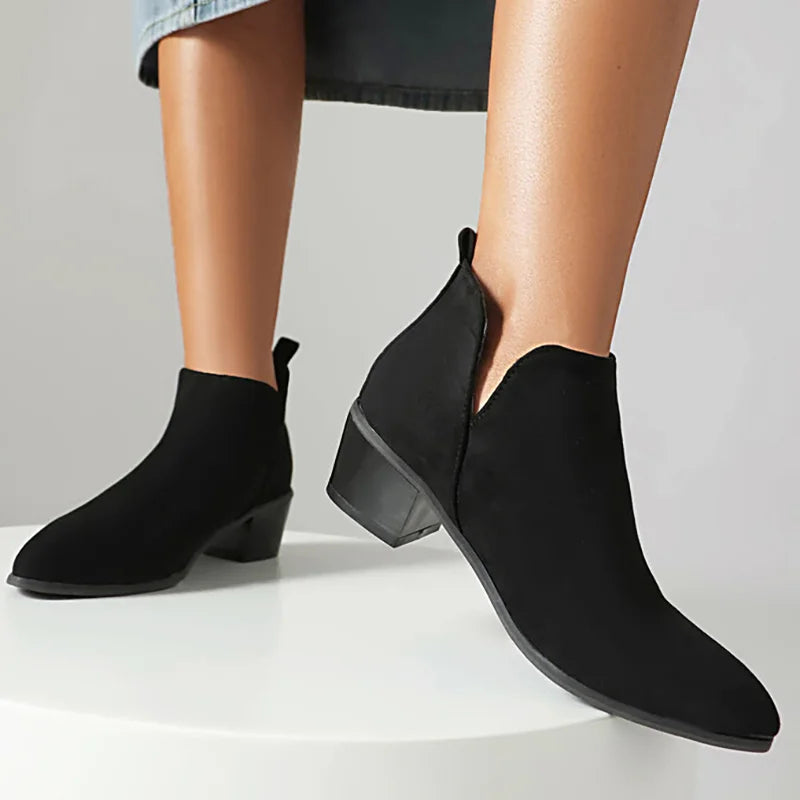 PRINTED ANKLE BOOTS