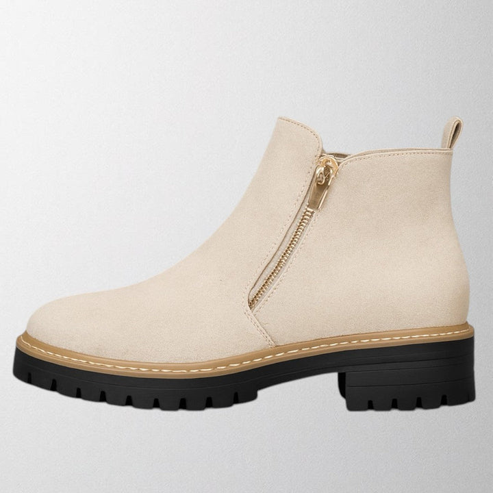 Elma – Women's shoe with round toe and side zip fastening