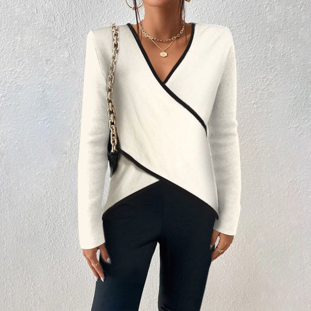 Women Winter Wrap V Neck Sweater
