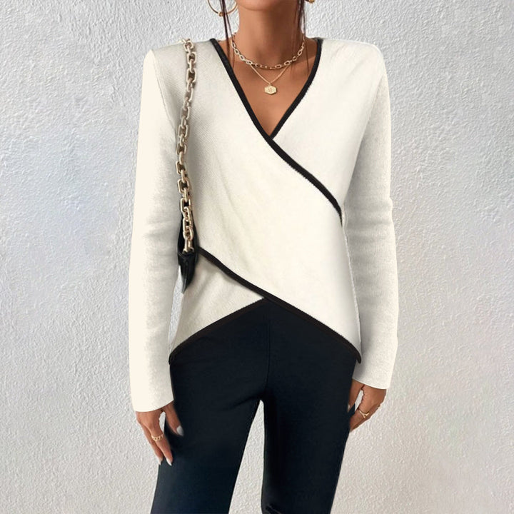 Women Winter Wrap V Neck Sweater