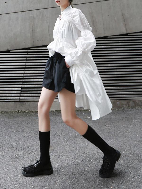 Olivia Bennet | Loose Original Designed Irregular Puff Shirt Dress