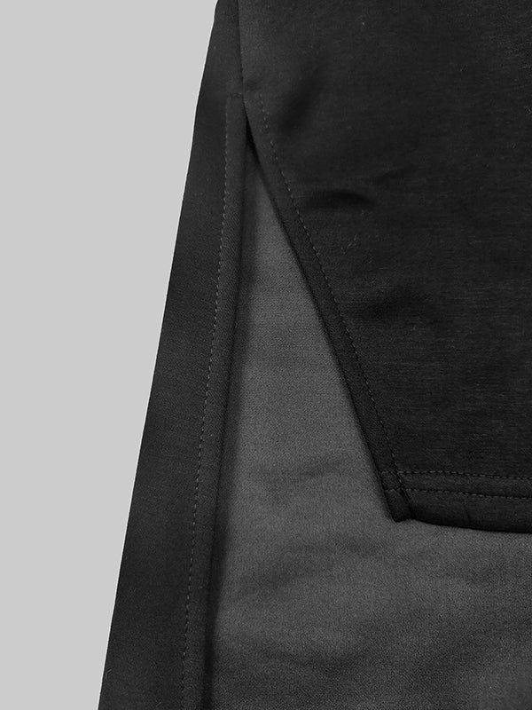 Olivia Bennet | High-low Loose Asymmetric Solid Color Split-side Round-neck Maxi Dresses