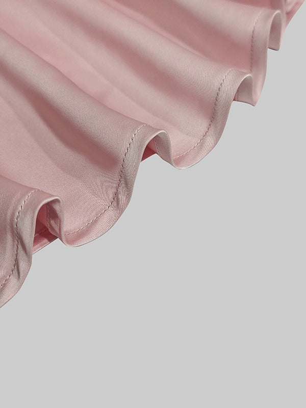 Olivia Bennet | Batwing Sleeves Loose Solid Color Split-Joint Round-Neck Evening Dresses Maxi Dresses