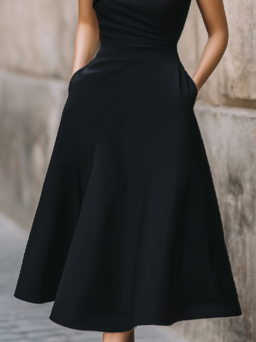 Olivia Bennet | Elegant One-Shoulder A-Line Cocktail Dress