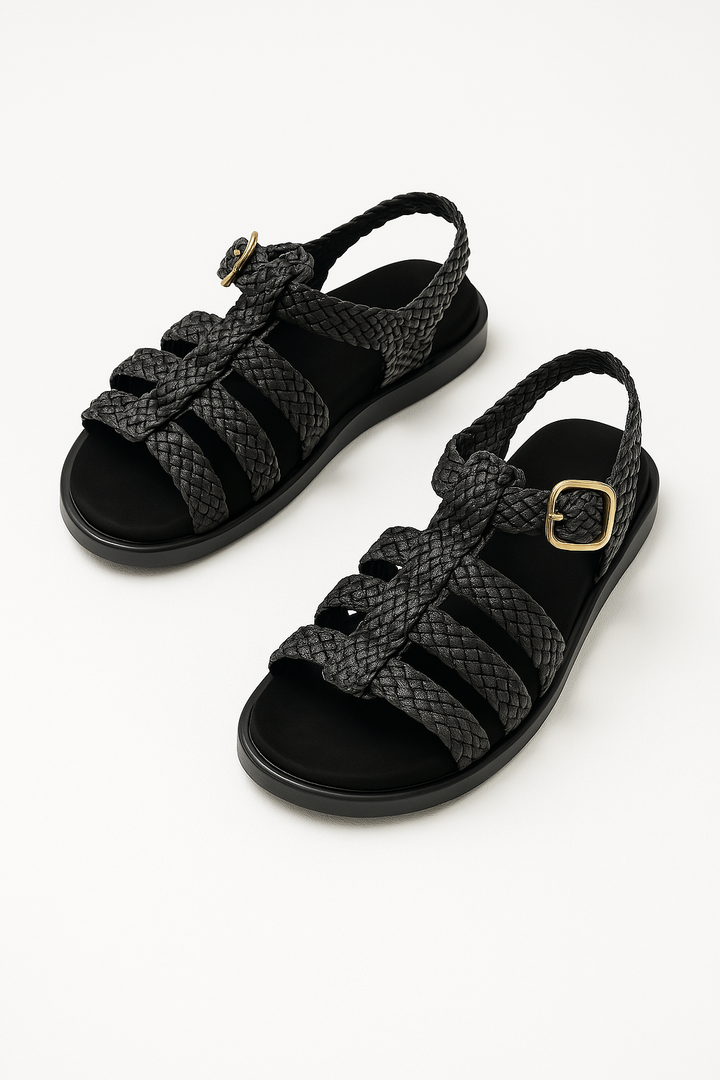 Olivia Bennet | Woven Sandals for Women in Natural Color
