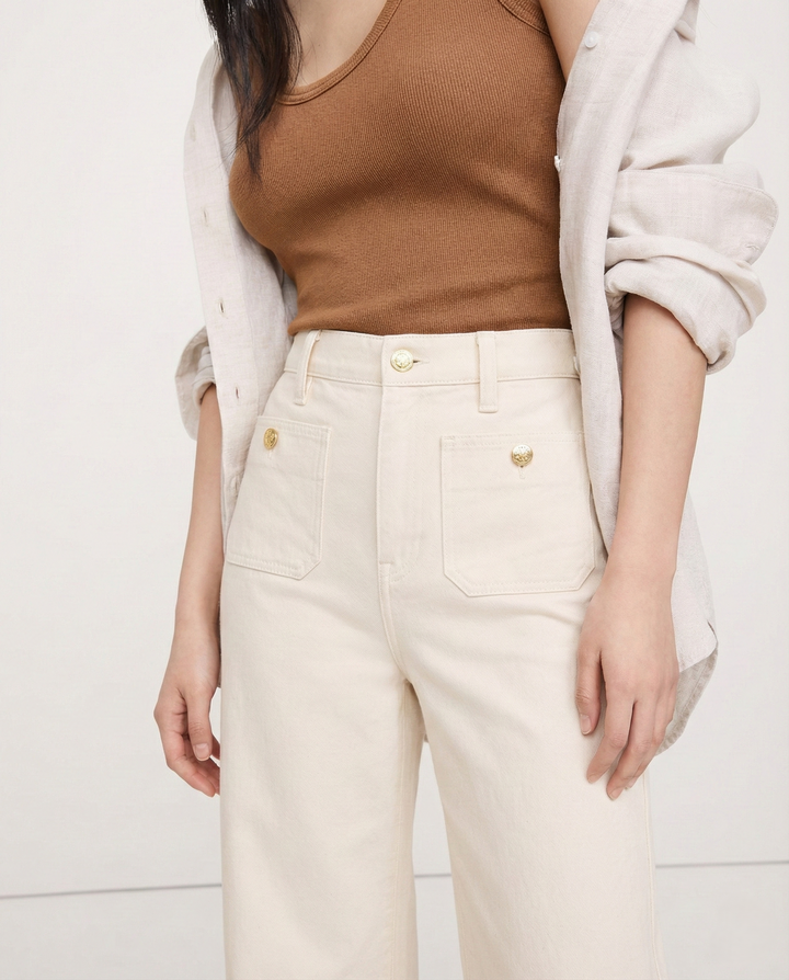 Olivia Bennet | Classic Wide-Leg Jean for Women in Denim Blue