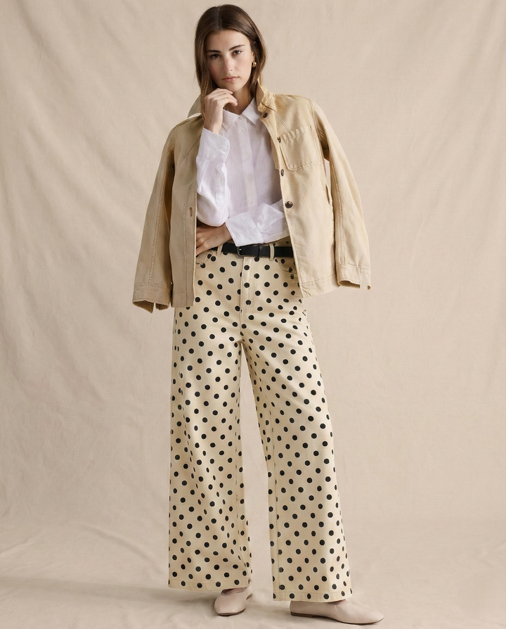 Olivia Bennet | Polka Dot Wide-Leg Trousers