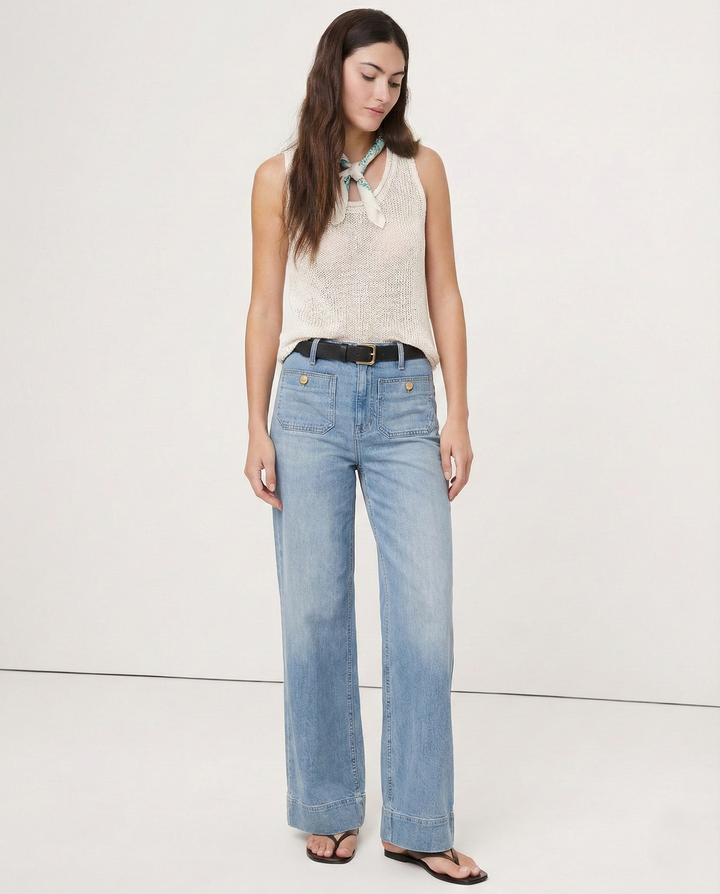 Olivia Bennet | Classic Wide-Leg Jean for Women in Denim Blue