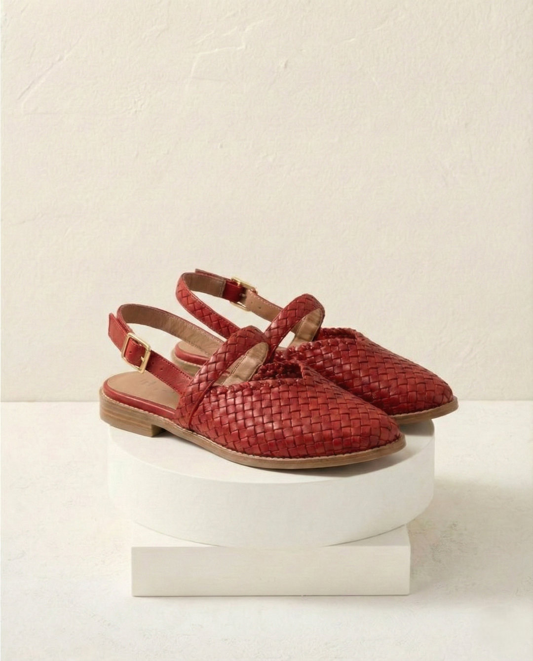 Olivia Bennet | Woven Leather Flats for Women