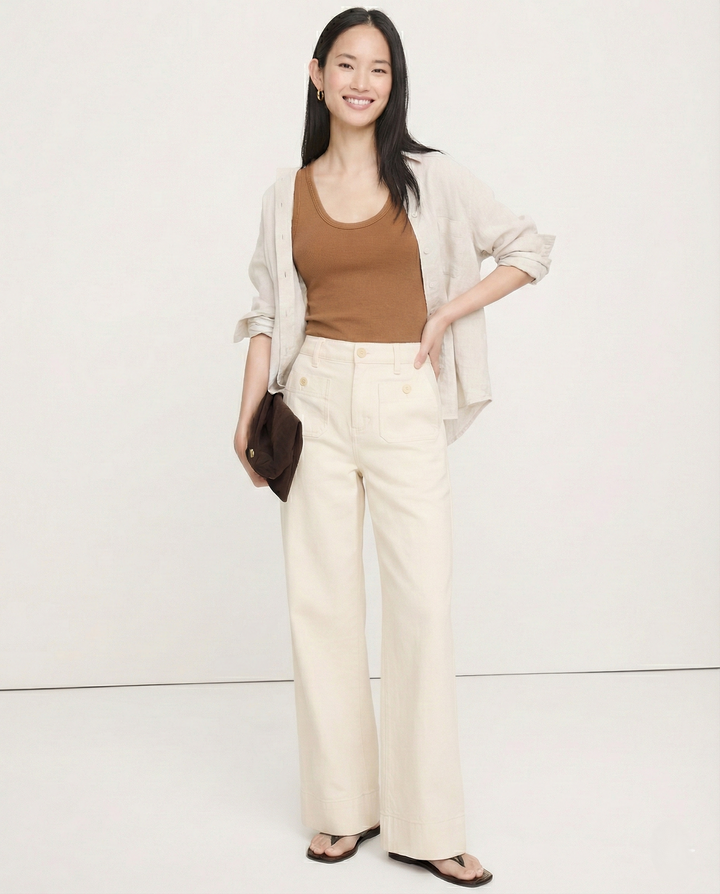 Olivia Bennet | Classic Wide-Leg Jean for Women in Denim Blue