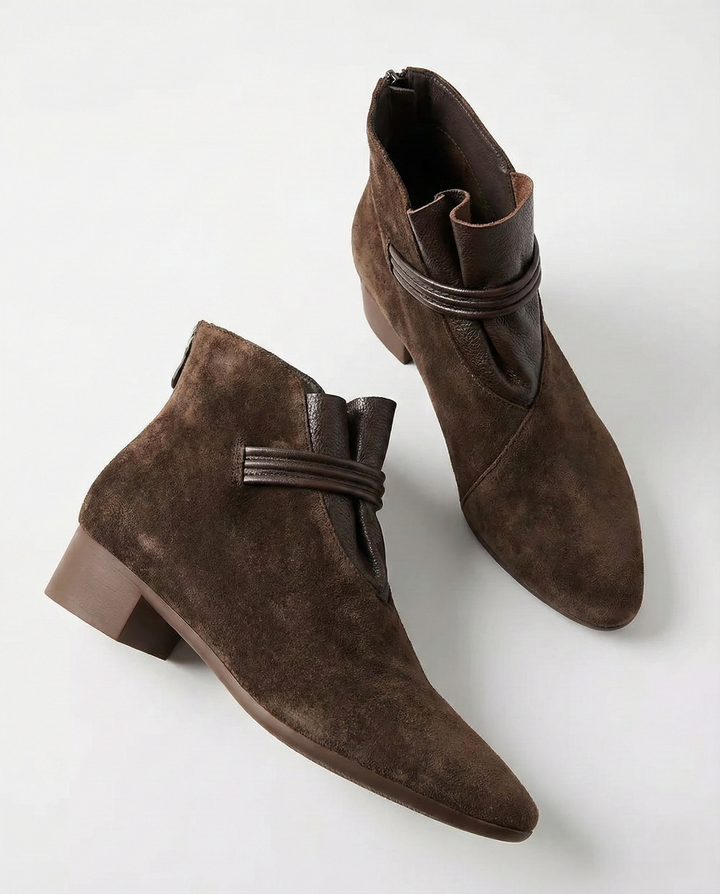 Olivia Bennet | Italian Crest Suede Boots for Women