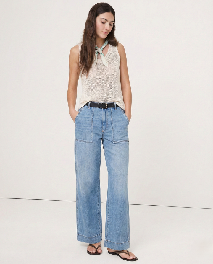 Olivia Bennet | Classic Wide-Leg Jean for Women in Denim Blue