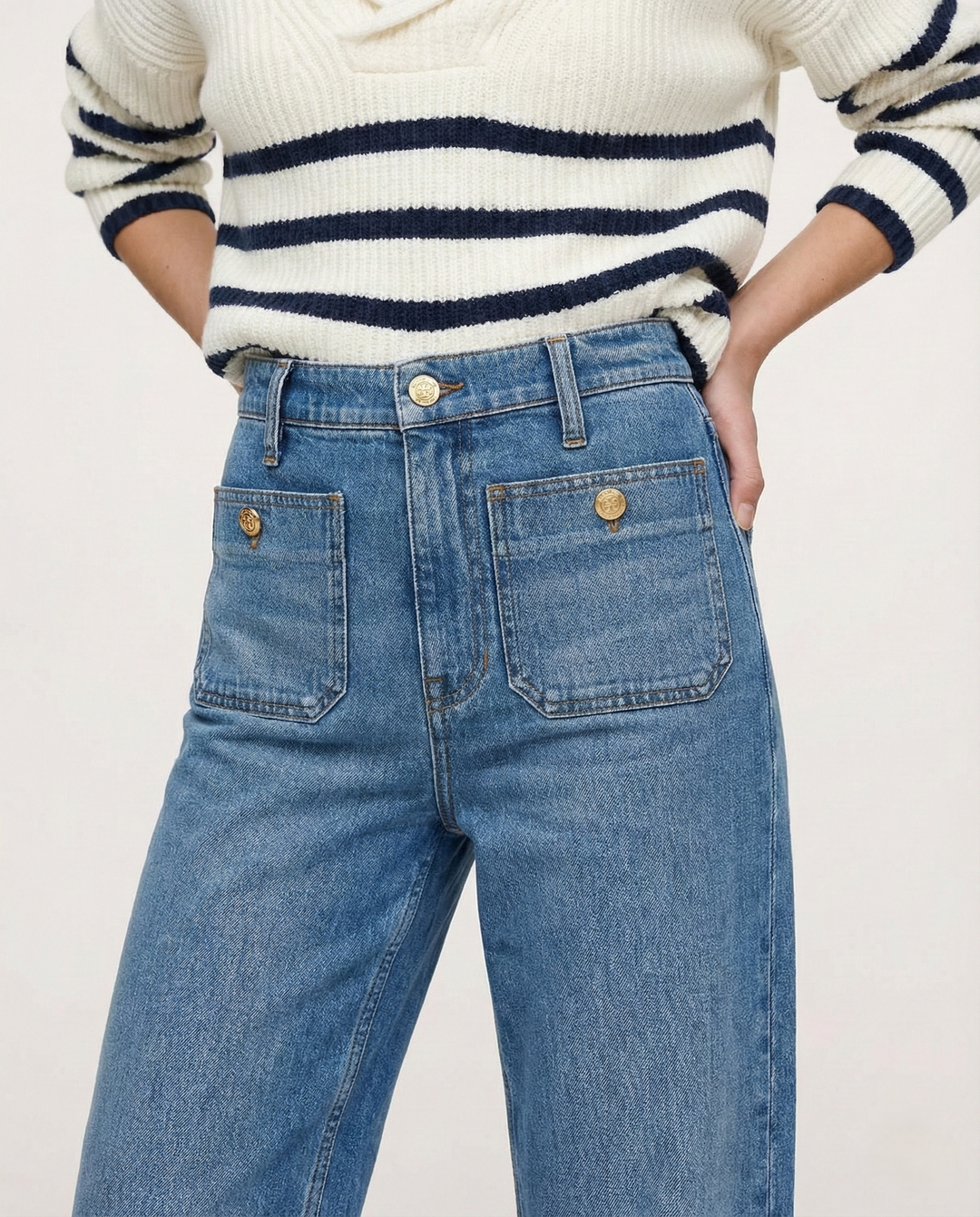 Olivia Bennet | Classic Wide-Leg Jean for Women in Denim Blue